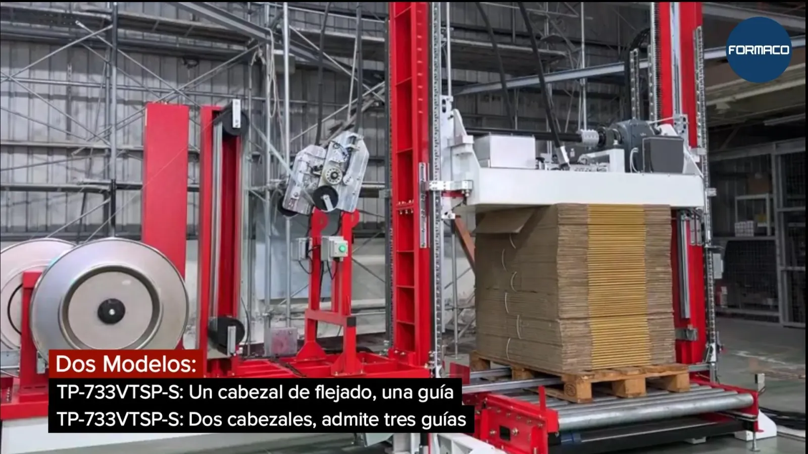 Nueva TP-733VTSP – Flejadora de Pallets con Prensa